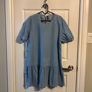 Denim shift dress
